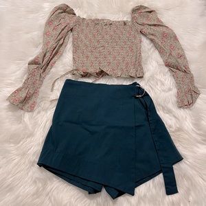 Crop Top and Skort Set